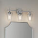Ashford 3 Light 22 inch Chrome Vanity Light Wall Light